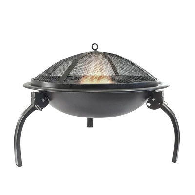 Feuerschale mit Grillrost und Stahlnetz
