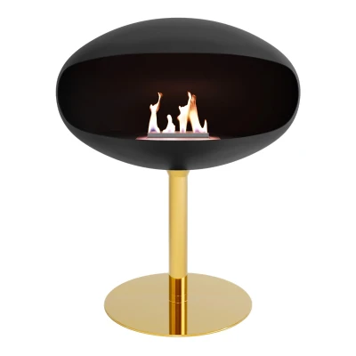 Pedestal Schwarz + Messingfuß