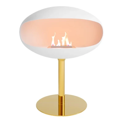 Pedestal Weiß + Messingfuß