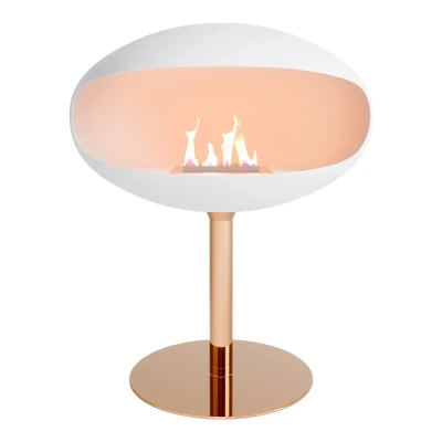 Pedestal Weiß + Kupferfuß