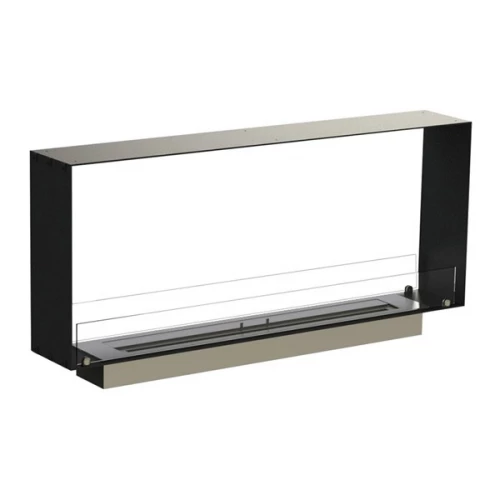 Foco Two 1200 Slim - Schmaler 2-seitiger Einbaukamin  mit gehärtetem Glas