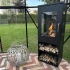Cheyenne - Quadratischer Bioethanol-Holzofen mit Flammenblick von 3 Seiten