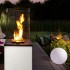 Outdoor Gaskamin weiß mit Fernbedienung