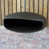 Schwarzer UFO-60 handgefertigter Bioethanol Deckenkamin 