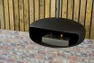 Schwarzer UFO-60 handgefertigter Bioethanol Deckenkamin 