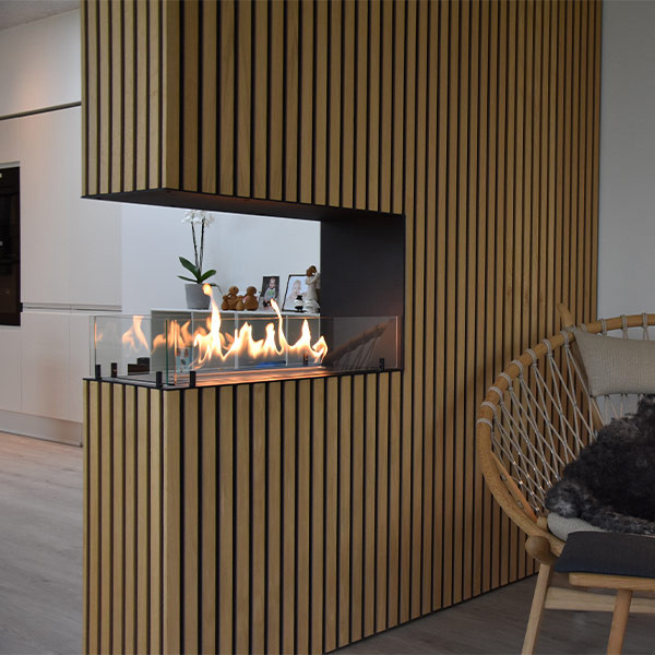 Foco Room Divider 1000 built-in bioethanol fireplace
